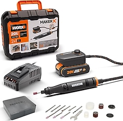 Worx WX739 20 V 2 Ah Akülü Devir Ayarlı Gravür Makinesi + 34 Parça Aksesuar