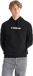 Wrangler W2520122001 Kapüşonlu Siyah Erkek Sweatshirt