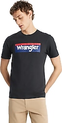Wrangler W7H4D3XV6 Siyah Kısa Kollu Bisiklet Yaka Erkek Tişört