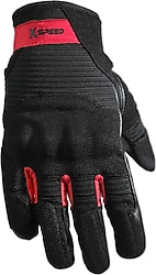 X-Speed Comfy Erkek Siyah-Kırmızı Mevsimlik Motosiklet Eldiveni