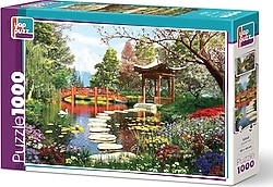 Yappuzz Çiçekli Göl 1000 Parça Puzzle