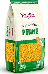 Yayla Glutensiz Mısır Ve Pirinç Penne Makarna 400 gr