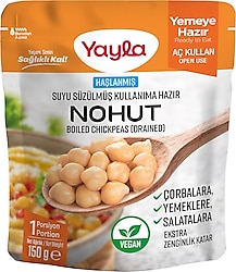 Yayla Haşlanmış Suyu Süzülmüş Nohut 150 gr