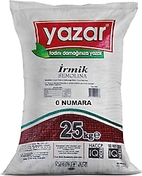 Yazar 25 kg İrmik 0 Numara