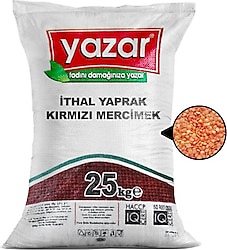 Yazar 25 kg İthal Kırmızı Yaprak Mercimek