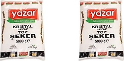 Yazar Kristal Toz Şeker 5 kg 2'li