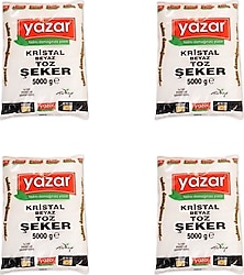 Yazar Kristal Toz Şeker 5 kg 4'lü