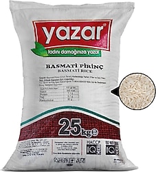 Yazar 25 kg Basmati Pirinç