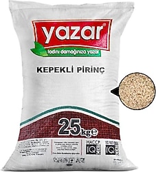 Yazar Kepekli Pirinç 25 kg