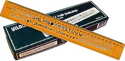 Yıldızlar 037 30 cm Harf Şablonlu Cetvel