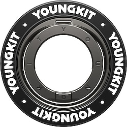 Youngkit Double Ring Siyah Manyetik Telefon Tutucu
