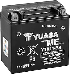 Yuasa YTX14-BS 12 V 12.6 Ah Motosiklet Aküsü