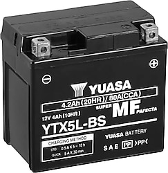 Yuasa YTX5L-BS MF 12 V 4.2 Ah 80 CCA Motosiklet Aküsü