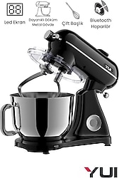 Yui M122 Easy Chef Plus 6 lt 1800 W Parlak Siyah Stand Mikser