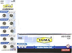 Yuma AG10 LR54 1.5V 10'lu Alkalin Düğme Pil