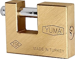 Yuma YM-3070 70 mm Kayar Milli Pirinç Asma Kilit