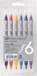 Zig Clean Color F Çift Uçlu 6'lı Marker Kalem Seti
