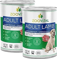 Zoovital Kuzu Etli 415 gr Yetişkin Konserve Köpek Maması