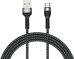 Zore Shira Serisi 2 m USB to Type-C Hızlı Şarj Kablosu