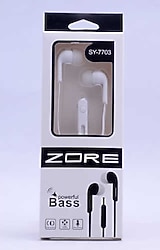 Zore SY-7703 Beyaz Kulak İçi Kulaklık
