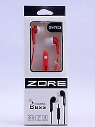 Zore SY-7703 Kırmızı Kulak İçi Kulaklık