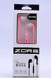 Zore SY-7703 Pembe Kulak İçi Kulaklık