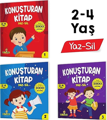 Konuşturan Kitap Serisi Yaz-Sil Kitaplar (Türkçe'de En Çok
