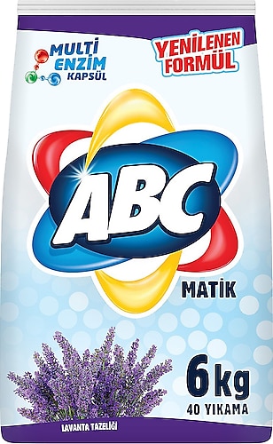 ABC Matik Lavanta Tazeliği 6 kg 40 Yıkama Toz Çamaşır Deterjanı