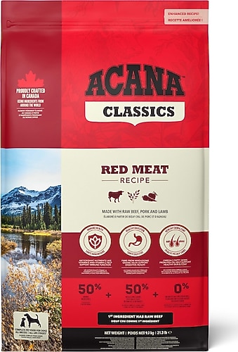 ACANA Classics Red Meatドライフード9.7kg 2袋 Acana Classics Red Meat 9.7 kg Yetişkin Köpek Maması Fiyatları