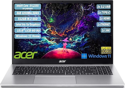 Acer Aspire 3 A315-59-54MX NX.K6TEY.002 i5-1235U 8 GB 512 GB SSD
