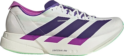 Adidas Adizero Adios Pro 4 JR1656 Beyaz-Mor Erkek Koşu Ayakkabısı