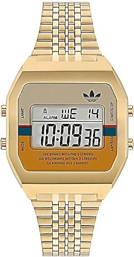 Adidas Digital Two ADAOST23555 Çelik Kordon Altın Erkek Kol Saati