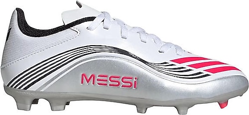Adidas F50 League Messi FG/MG JP7454 Beyaz-Gri Çocuk Krampon