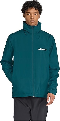 Adidas Multi Essentials 2L JY0478 Kapüşonlu Yeşil Erkek Yağmurluk