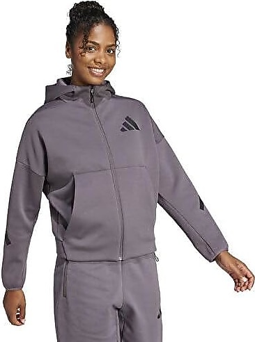 Adidas Z.N.E. JD5985 Kapüşonlu Mor Kadın Eşofman Üstü Fiyatları