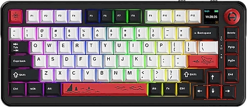 Ajazz AK820 Max Plus RGB TKL Mute Switch Kablosuz Mekanik Oyuncu