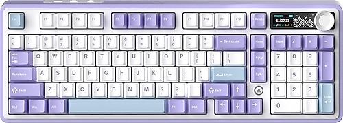 Ajazz AK980 Mor RGB Gift Switch Kablolu/Kablosuz Mekanik Oyuncu