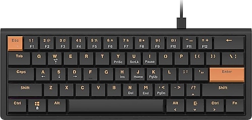 Ajazz NKL61 Siyah %60 TKL Red Switch Kablolu Mekanik Oyuncu