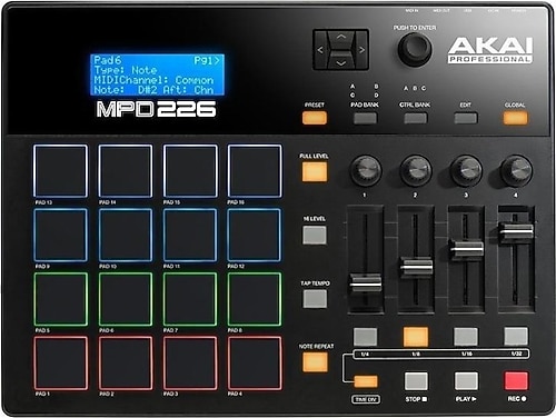 DJ機材 AKAI MIDI PAD CONTROLLER MPD226 Akai MPD226 Midi Pad Controller Fiyatları, Özellikleri ve