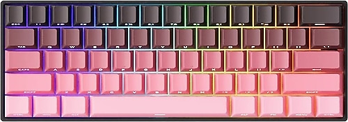 Akko MonsGeek FUN60 Max Shine-Through Siyah-Pembe Gradient ARGB