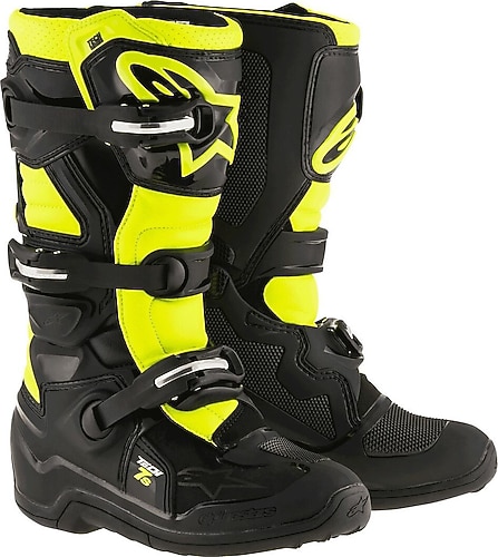 Alpinestars Tech 7s Cross Siyah-Sarı Çocuk Motosiklet Ayakkabısı