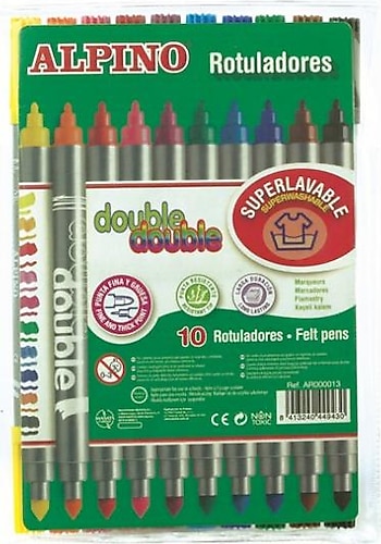 Alpino Çift Yönlü 10 Renk Keçeli Kalem