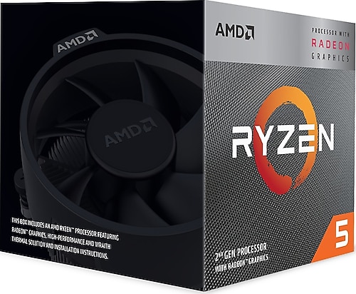 Ryzen 5 3400G/メモリ16GB/M.2 SSD 512GB AMD Ryzen 5 3400G Dört Çekirdek 3.70 GHz İşlemci Fiyatları