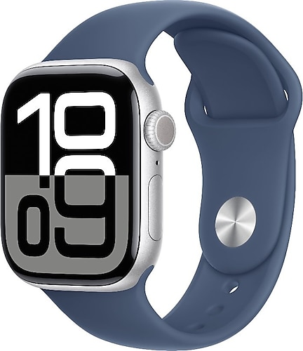 Apple Watch Series 10 GPS 42mm Gumu Rengi Aluminyum Kasa ve Kot Rengi Spor Kordon Ak ll Saat