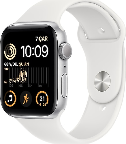 Apple Watch SE 2 GPS + Cellular 44mm Gümüş Rengi Alüminyum Kasa ve Spor Kordon Akıllı Saat