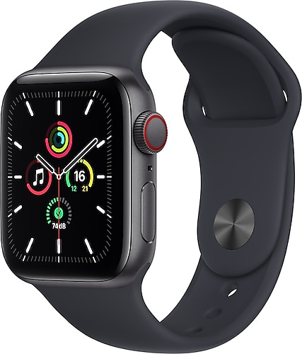 Apple Watch SE GPS + Cellular 40mm Uzay Grisi Alüminyum Kasa ve Spor Kordon Akıllı Saat
