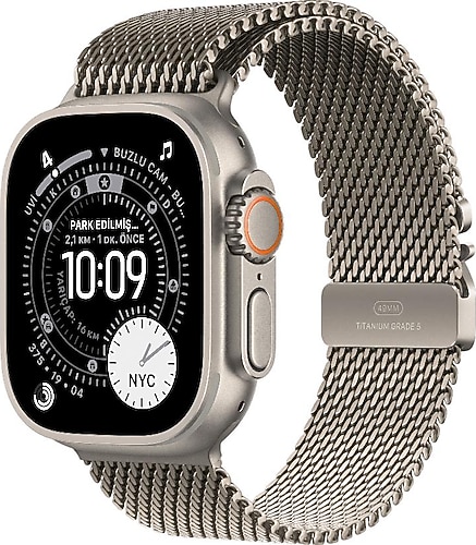 Apple Watch Ultra 3 GPS + Cellular 49mm Natürel Titanyum Kasa ve