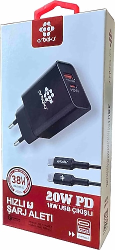 Arbaks ARB-015T 38 W Type-C Kablolu Hızlı Şarj Aleti Fiyatları