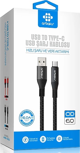 Arbaks ARB-305 USB to Type-C Hızlı Şarj Kablosu Fiyatları