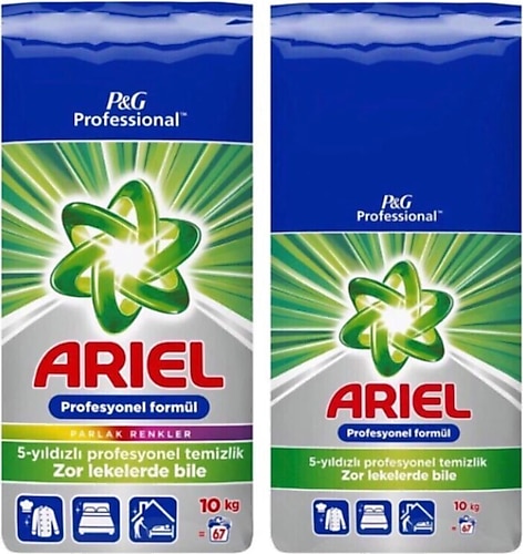 Ariel P&G Professional 10 Kg + Professional Parlak Renkler 10 kg Toz Çamaşır Deterjanı